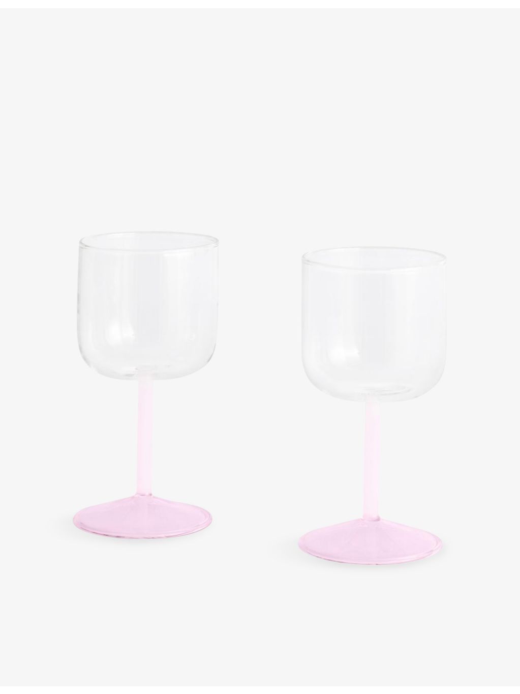 HAY tinted borosilicate wine glasses set of two, imported from the UK