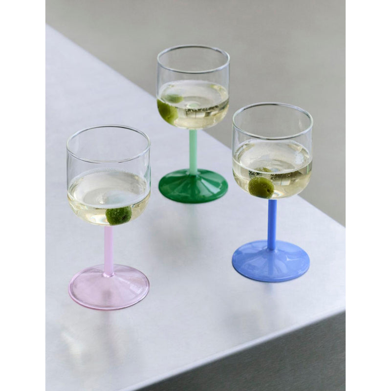 HAY tinted wine glasses set of two (British brand)