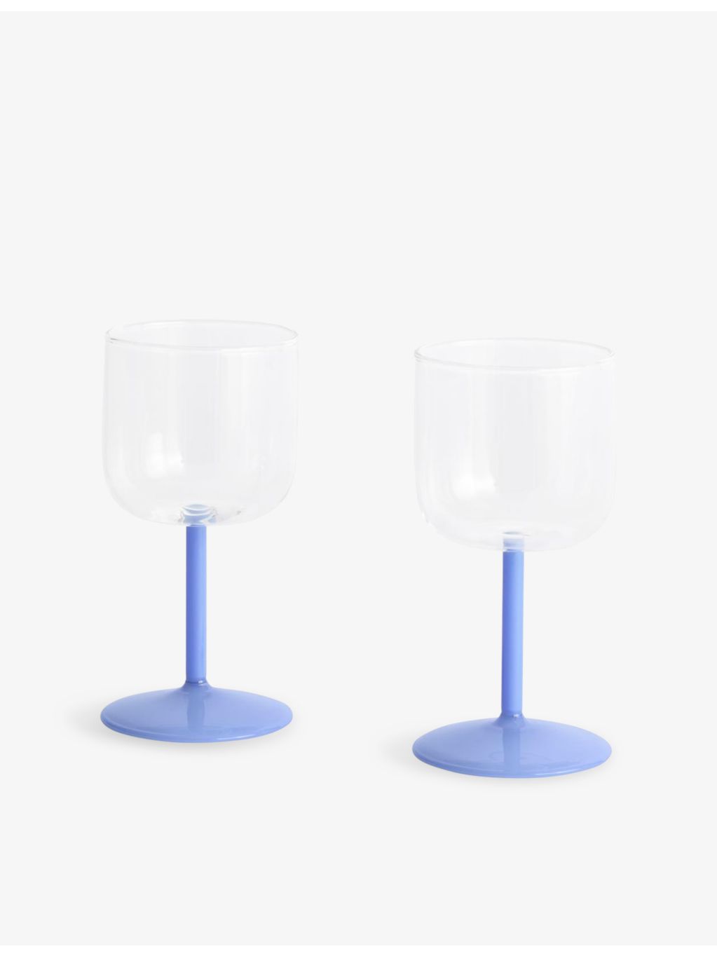 HAY tinted borosilicate wine glasses set of two (British brand)