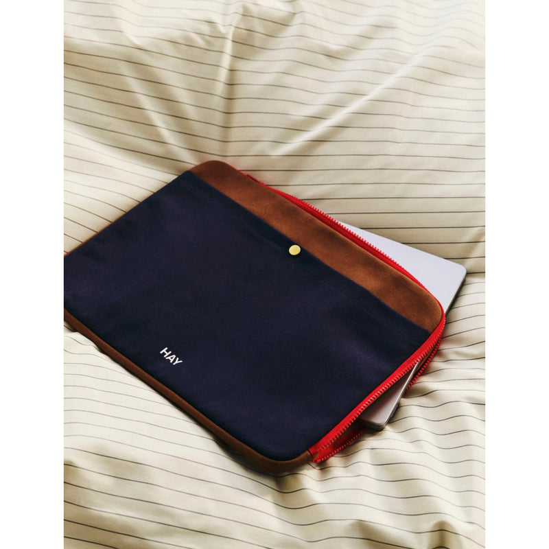 HAY colour-block cotton laptop case, imported from the UK