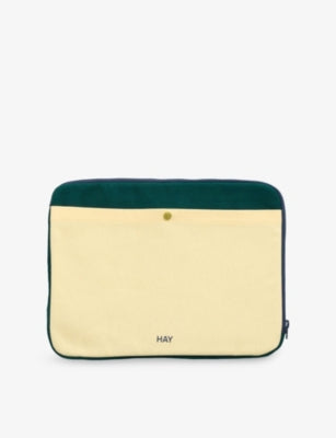 HAY colour-block cotton laptop case, imported from the UK