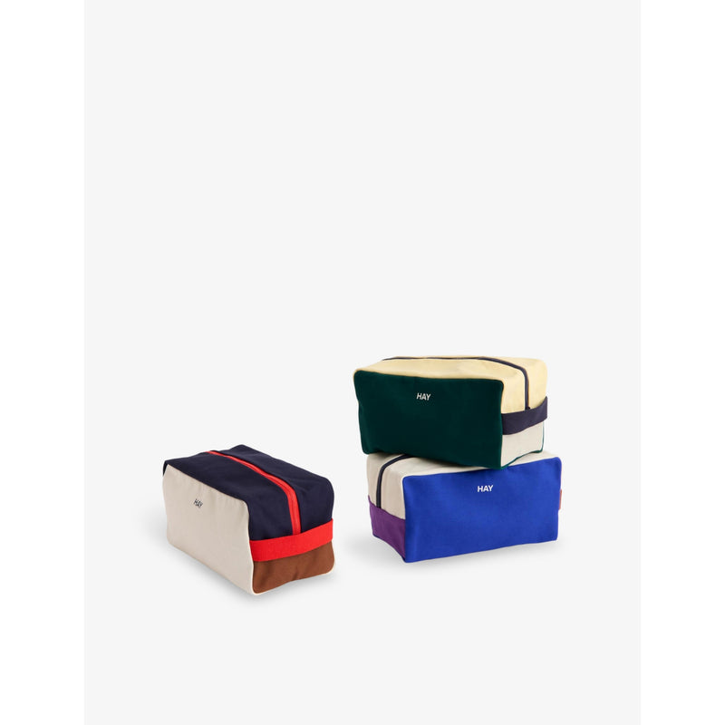 HAY colour-block cotton wash bag 26cm, UK version