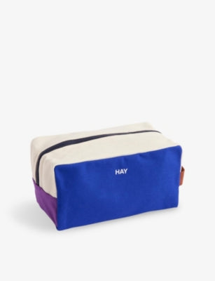 HAY colour-block cotton wash bag 26cm, UK version