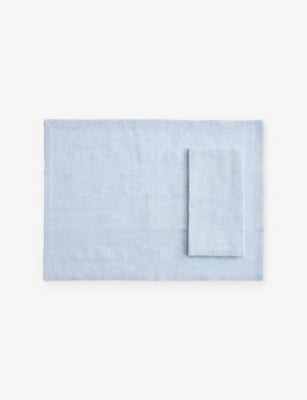 Tavolo cotton linen napkins set of four in hay tone (British brand)