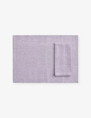 Tavolo cotton linen napkins set of four in hay tone (British brand)