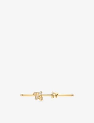 Chaumet Bee de Chaumet 18ct Yellow Gold and 0.29ct Diamond Cuff Bracelet