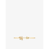 Bee de Chaumet 18ct Yellow Gold and 0.29ct Diamond Cuff Bracelet - 16cm