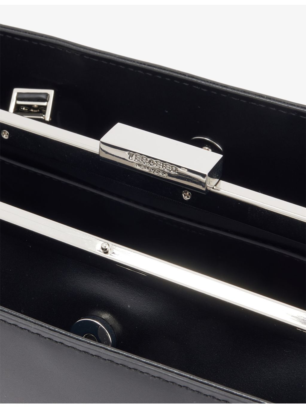Verafied leather clutch bag with interchangeable straps, British brand