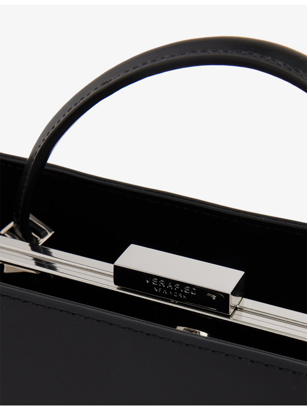 Verafied leather clutch bag with interchangeable straps, British brand