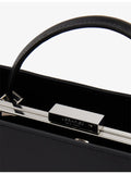Verafied leather clutch bag with interchangeable straps, British brand