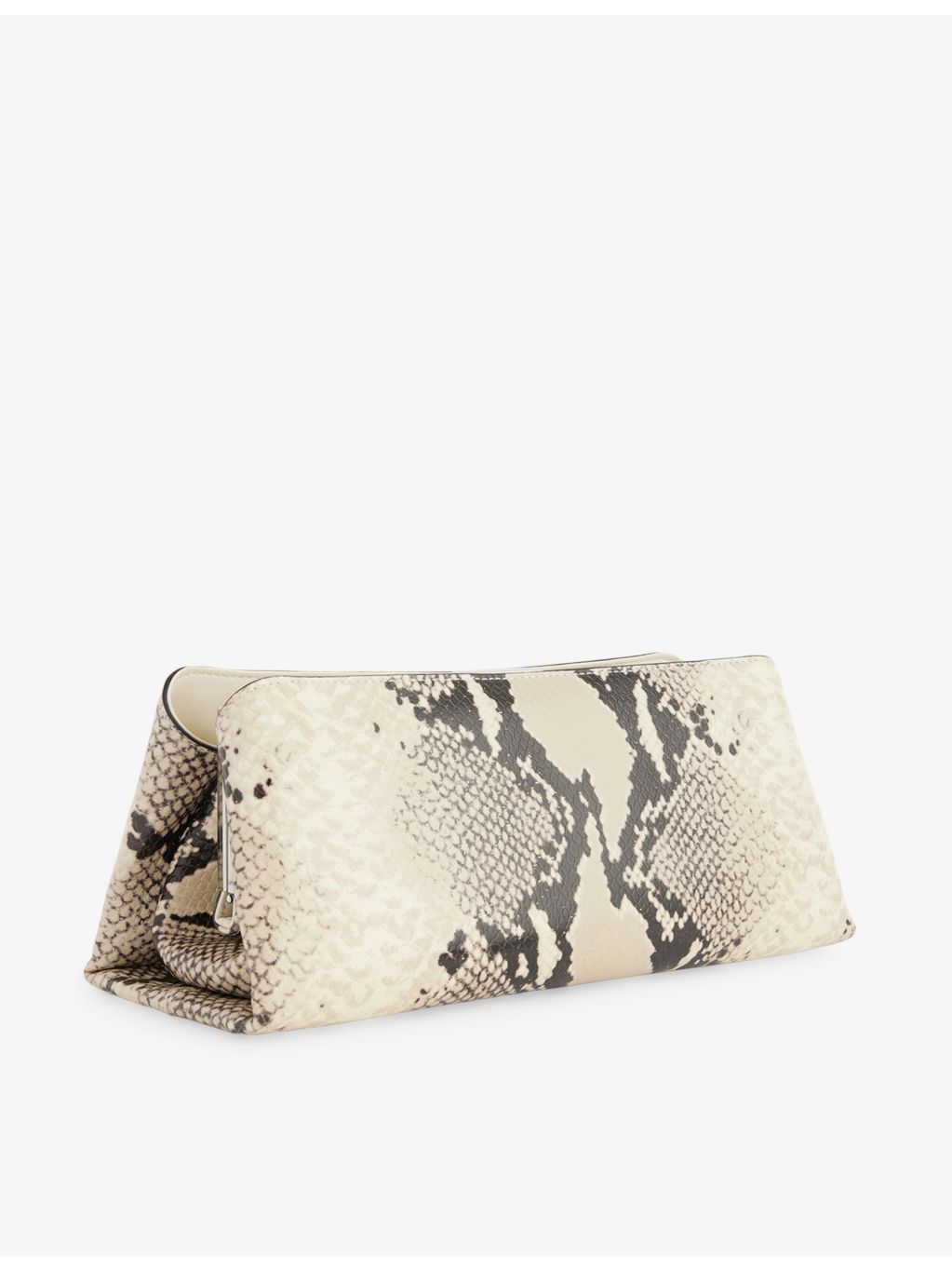 Vera croc embossed leather clutch bag 29cm, imported from the UK