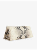 Vera croc embossed leather clutch bag 29cm, imported from the UK