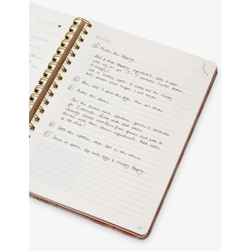 Papier recipe journal Lobster Gingham B5 (British brand)