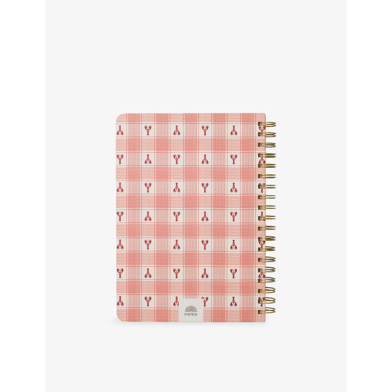 Papier recipe journal Lobster Gingham B5 (British brand)