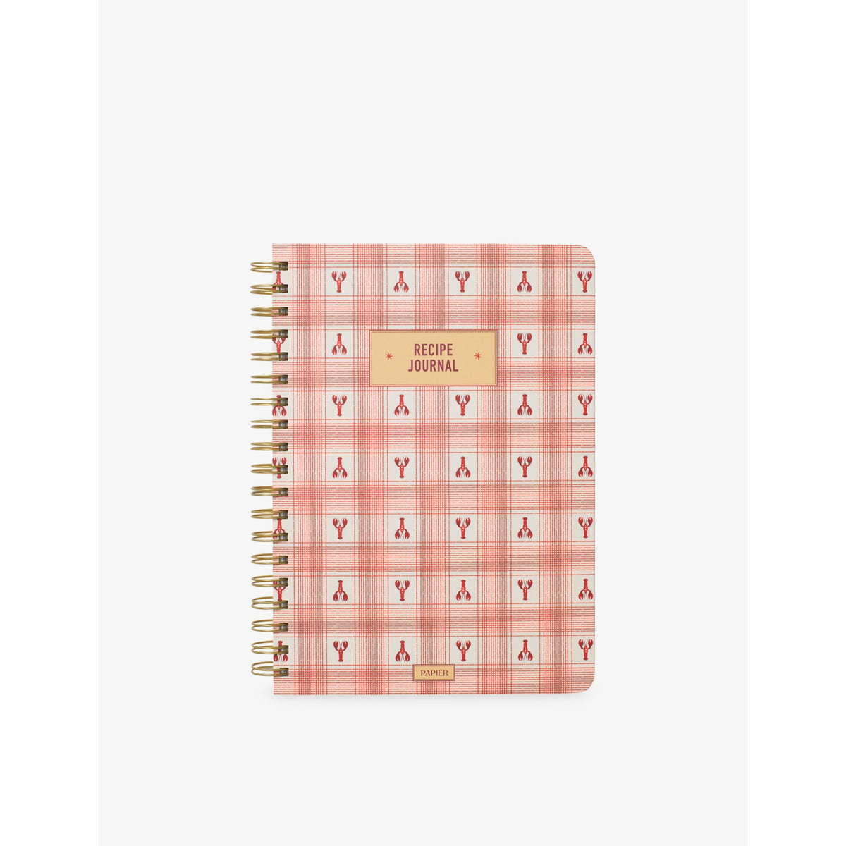 Papier recipe journal Lobster Gingham B5 (British brand)