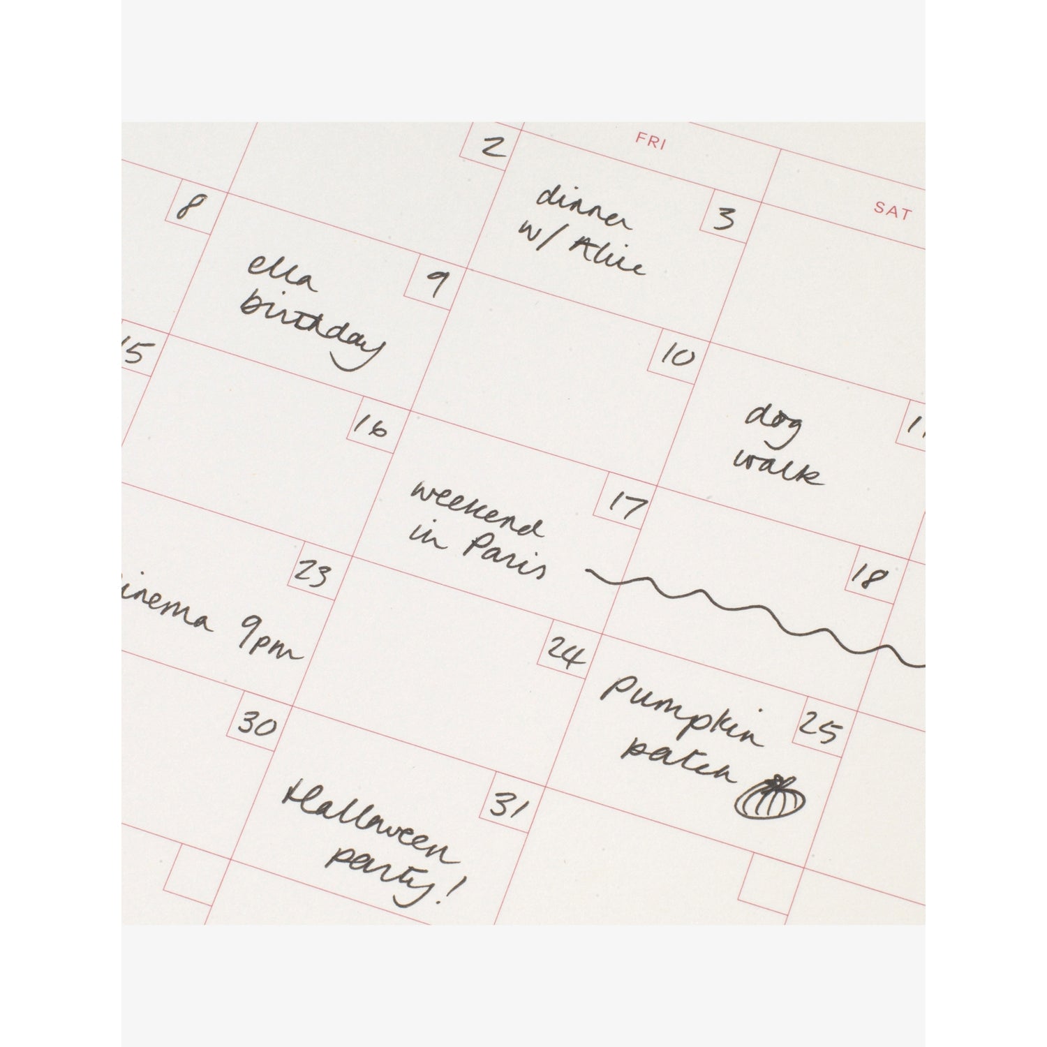 Papier Picnic Monthly Desk Planner 18x24cm, UK version