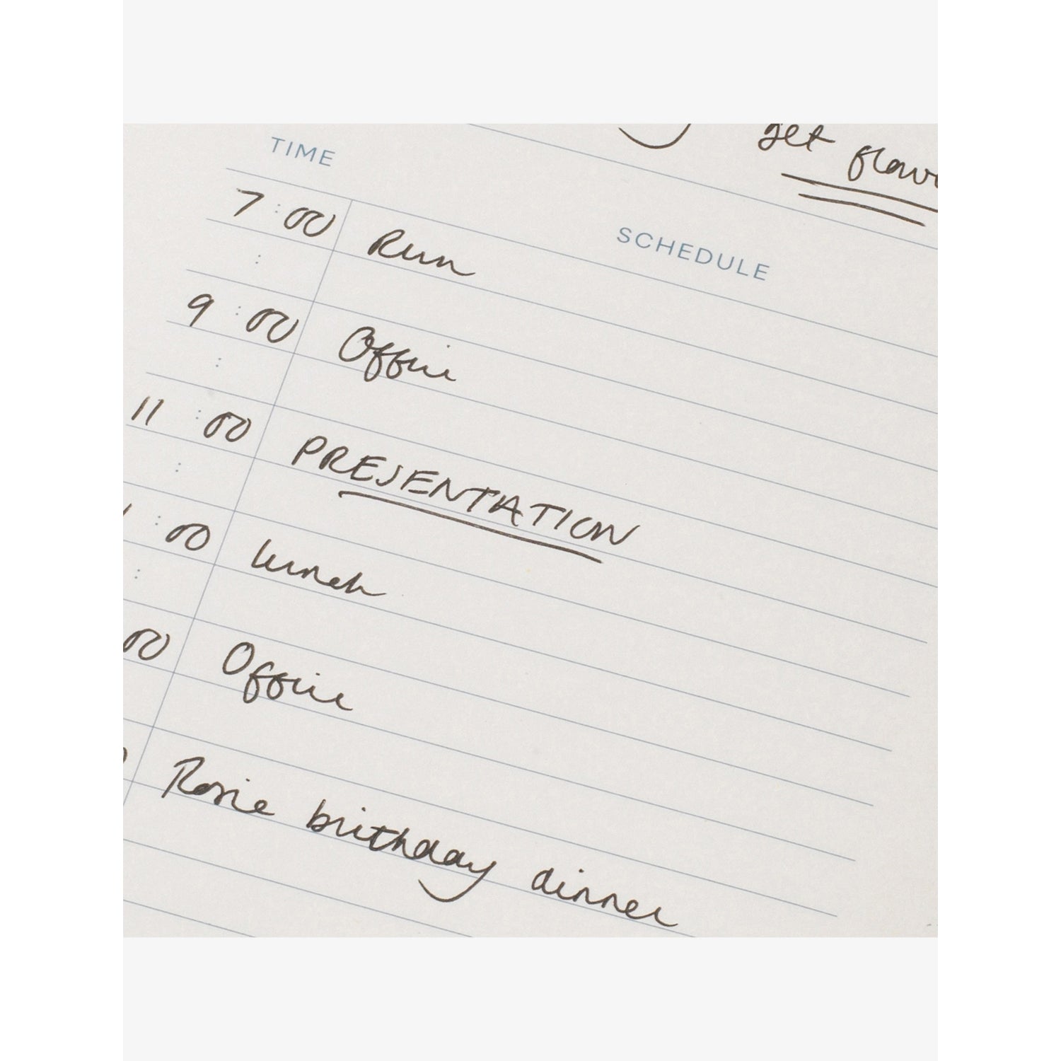 Papier Picnic daily list notepad 21x10cm, imported from the UK
