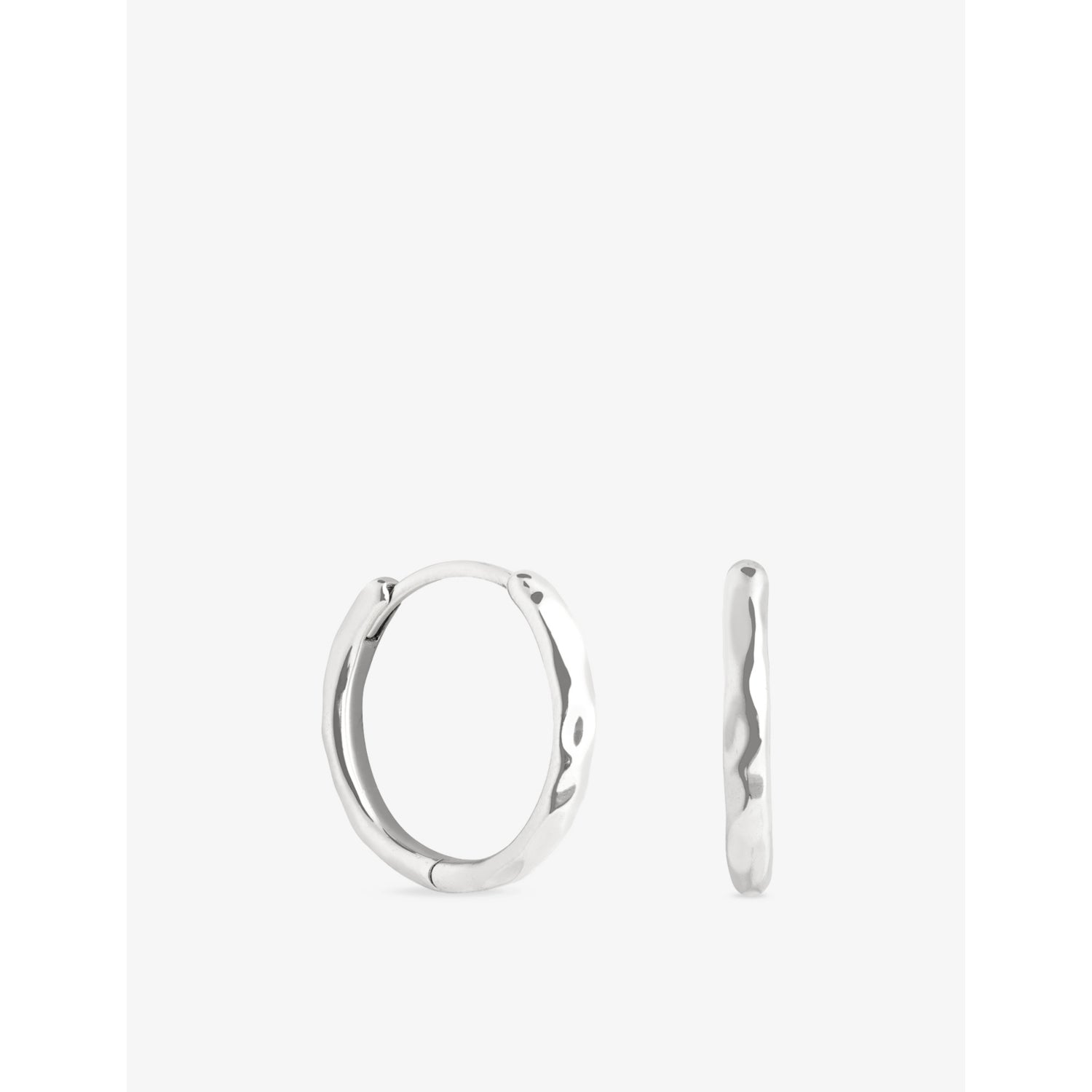 Molten Textured 18ct Yellow Gold-Plated Sterling-Silver Hoop Earrings - 18ct GP Silver