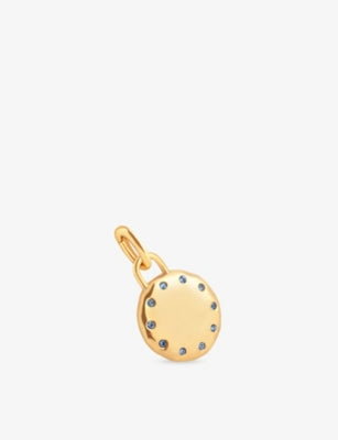Astrid & Miyu molten rhodium-plated sterling silver zirconia charm - British product