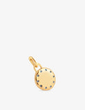 Molten Rhodium-Plated Sterling-Silver and Zirconia Charm - 18ct GP Silver