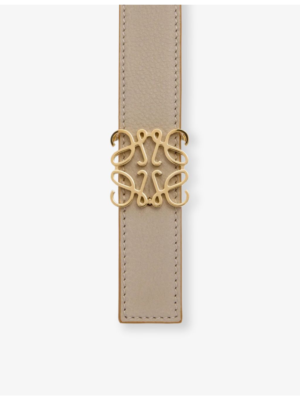 Loewe Anagram reversible leather belt with gold buckle (British brand)