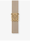 Loewe Anagram reversible leather belt with gold buckle (British brand)