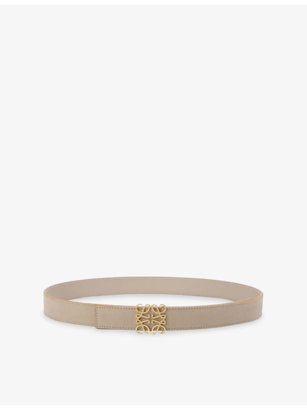 Loewe Anagram reversible leather belt with gold buckle (British brand)