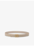Loewe Anagram reversible leather belt with gold buckle (British brand)