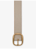 Loewe leather belt 3cm with round buckle (British brand)