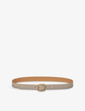Loewe Rounded-Buckle Leather Belt 3cm