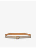 Loewe leather belt 3cm with round buckle (British brand)
