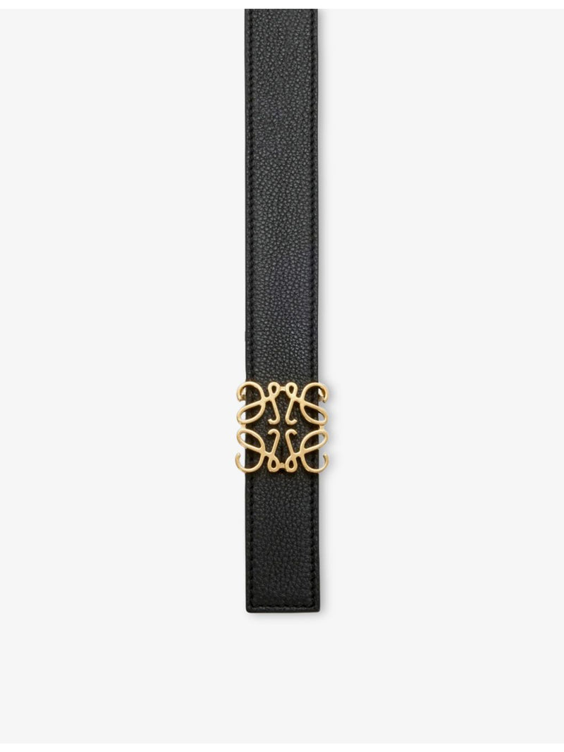 Loewe reversible leather belt with Anagram buckle, 2.8cm width (British brand)