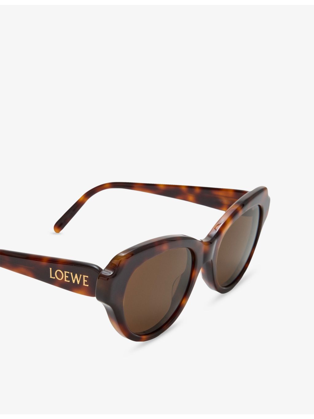 Loewe cat-eye acetate sunglasses with Havana tint, imported from the UK