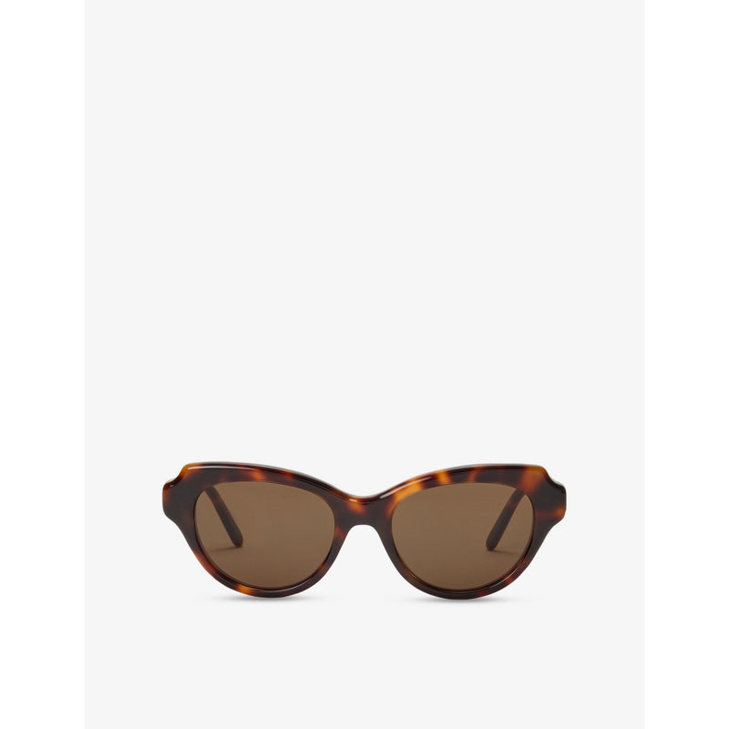 Loewe cat-eye acetate sunglasses with Havana tint, imported from the UK