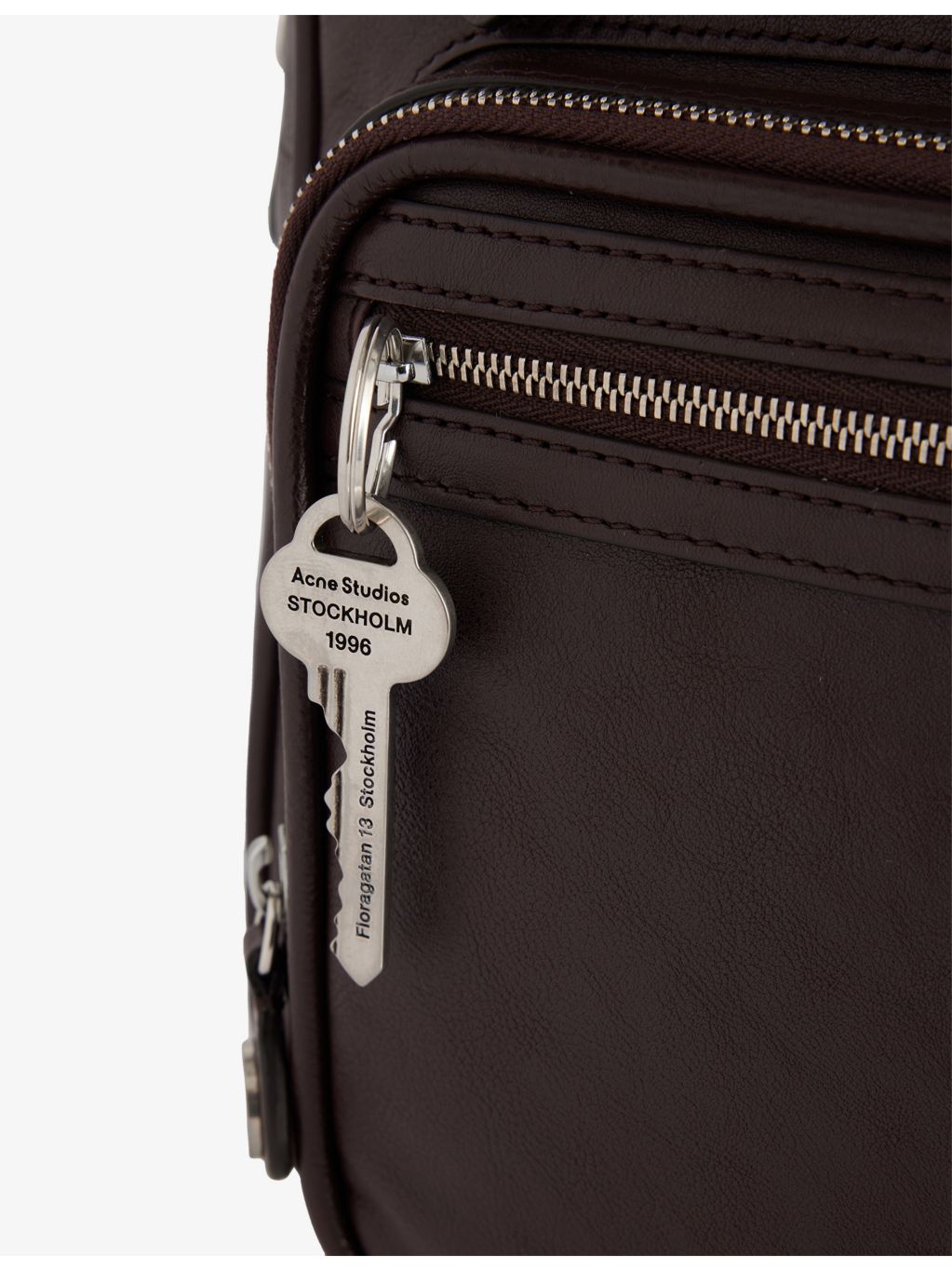 Acne Studios Camero leather shoulder bag with silver hardware - British product