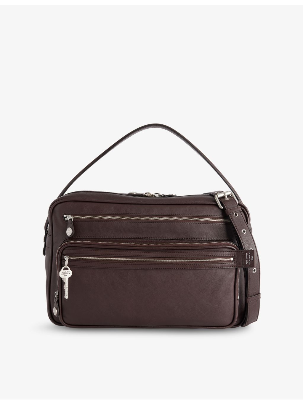Acne Studios Camero leather shoulder bag with silver hardware - British product