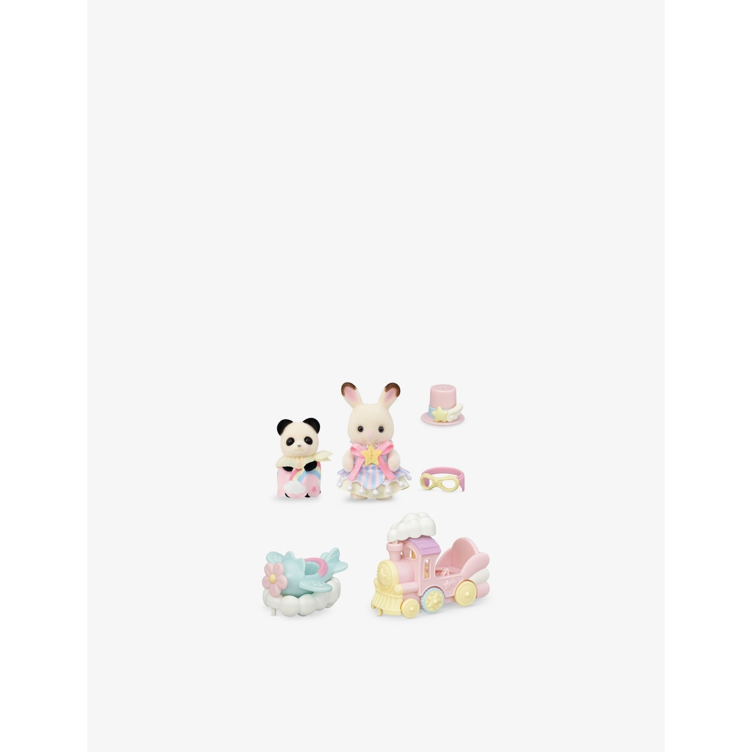 Sylvanian Families amusement park plane train playset with figures (British brand)