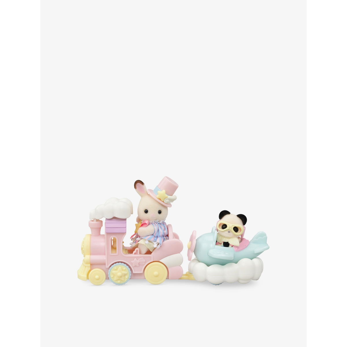 Sylvanian Families amusement park plane train playset with figures (British brand)