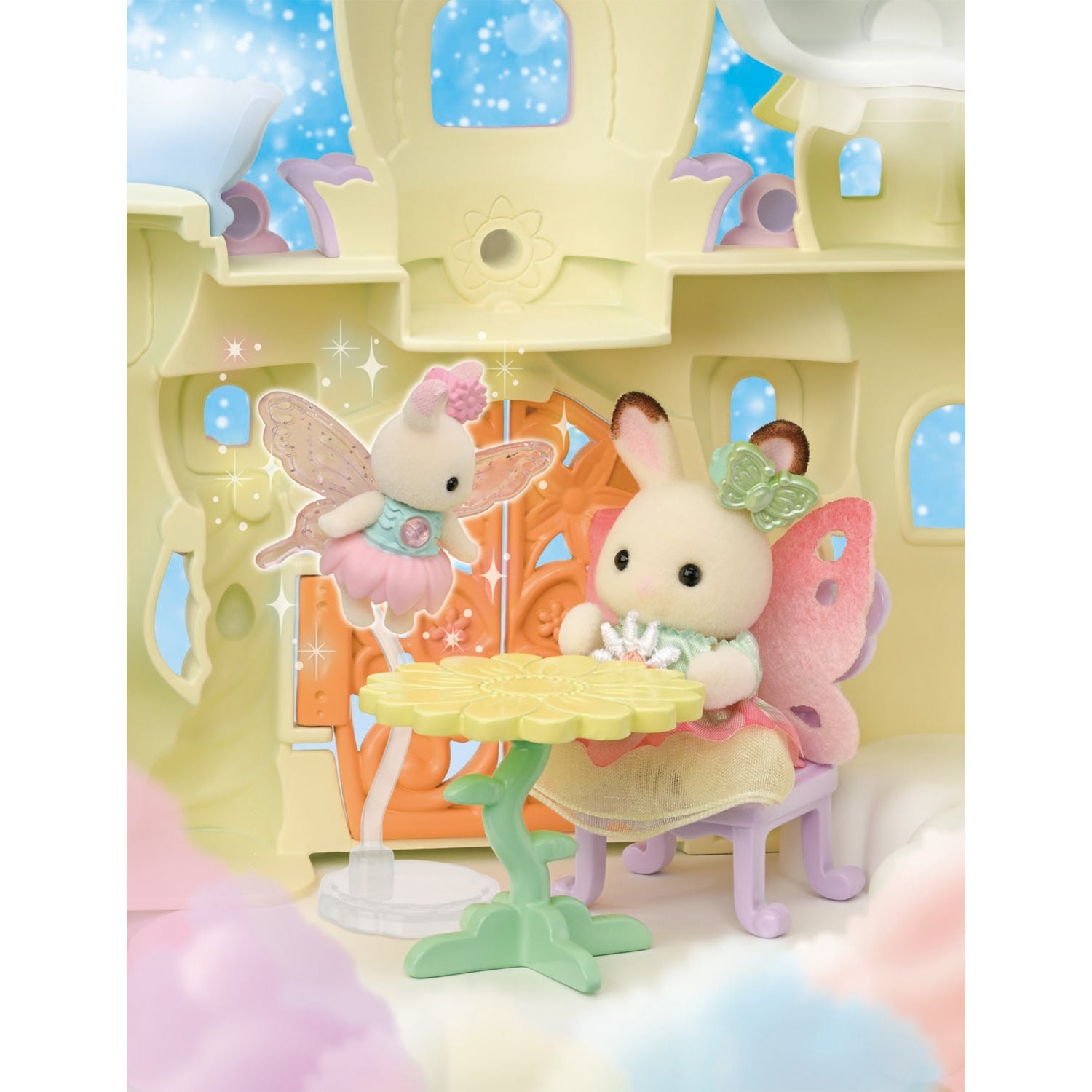Sylvanian Families Skytop Fairy Castle playset with accessories, 44cm (British brand)