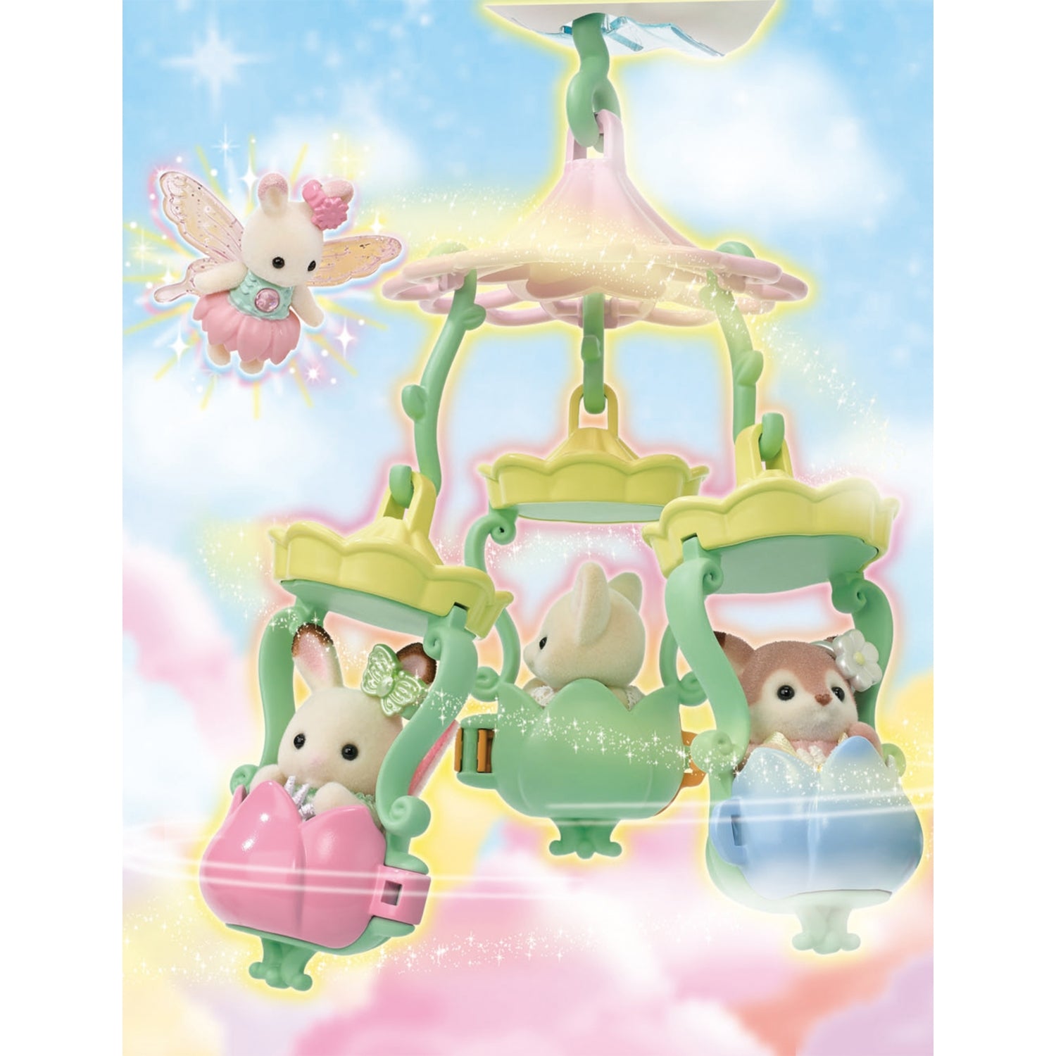Sylvanian Families Skytop Fairy Castle playset with accessories, 44cm (British brand)