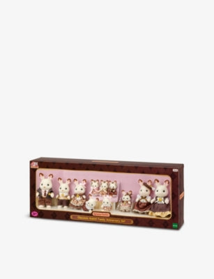 Sylvanian Families Chocolate Family Anniversary Edition rabbit figures playset, UK version