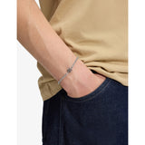 HUGO stacked logo-plaque stainless-steel bracelet (British brand)
