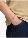 HUGO stacked logo-plaque stainless-steel bracelet (British brand)