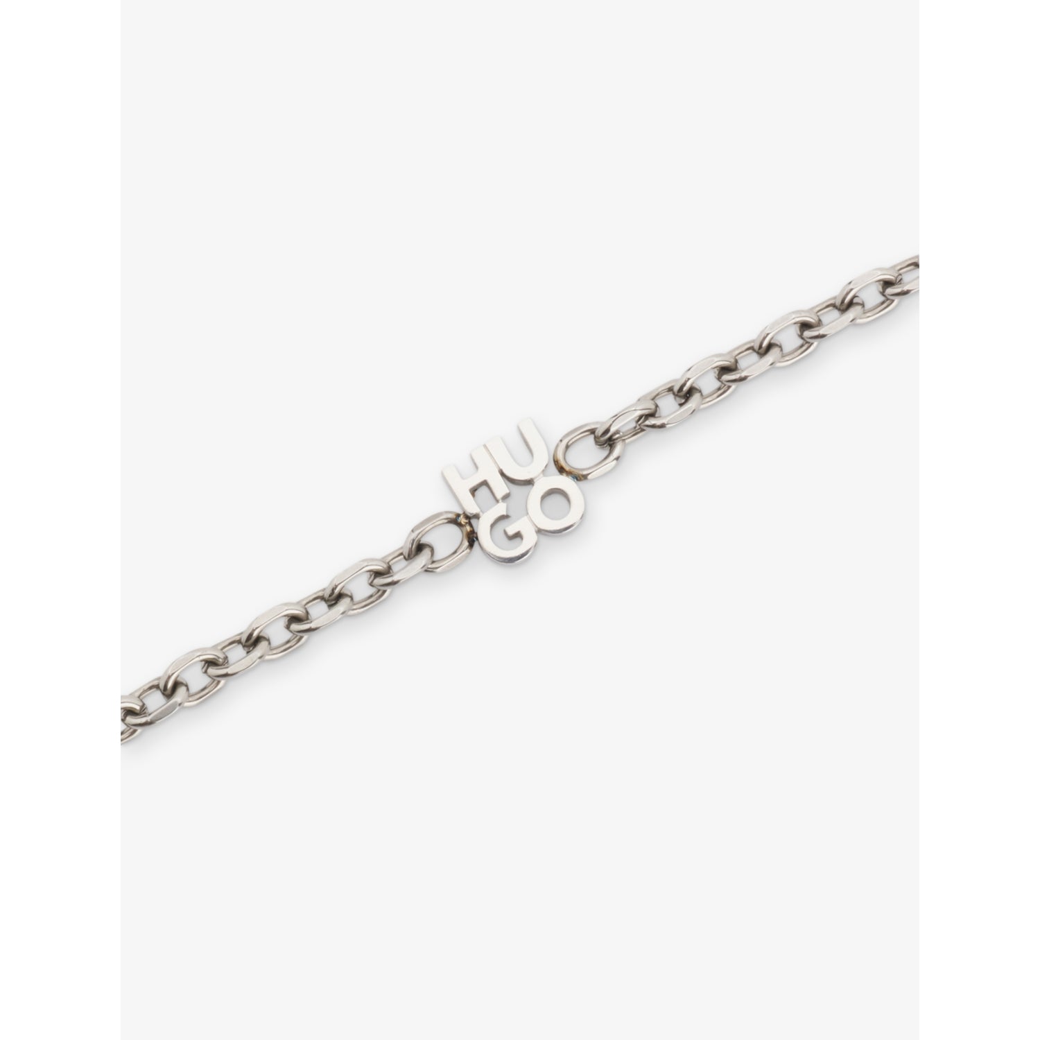 HUGO stacked logo-plaque stainless-steel bracelet (British brand)