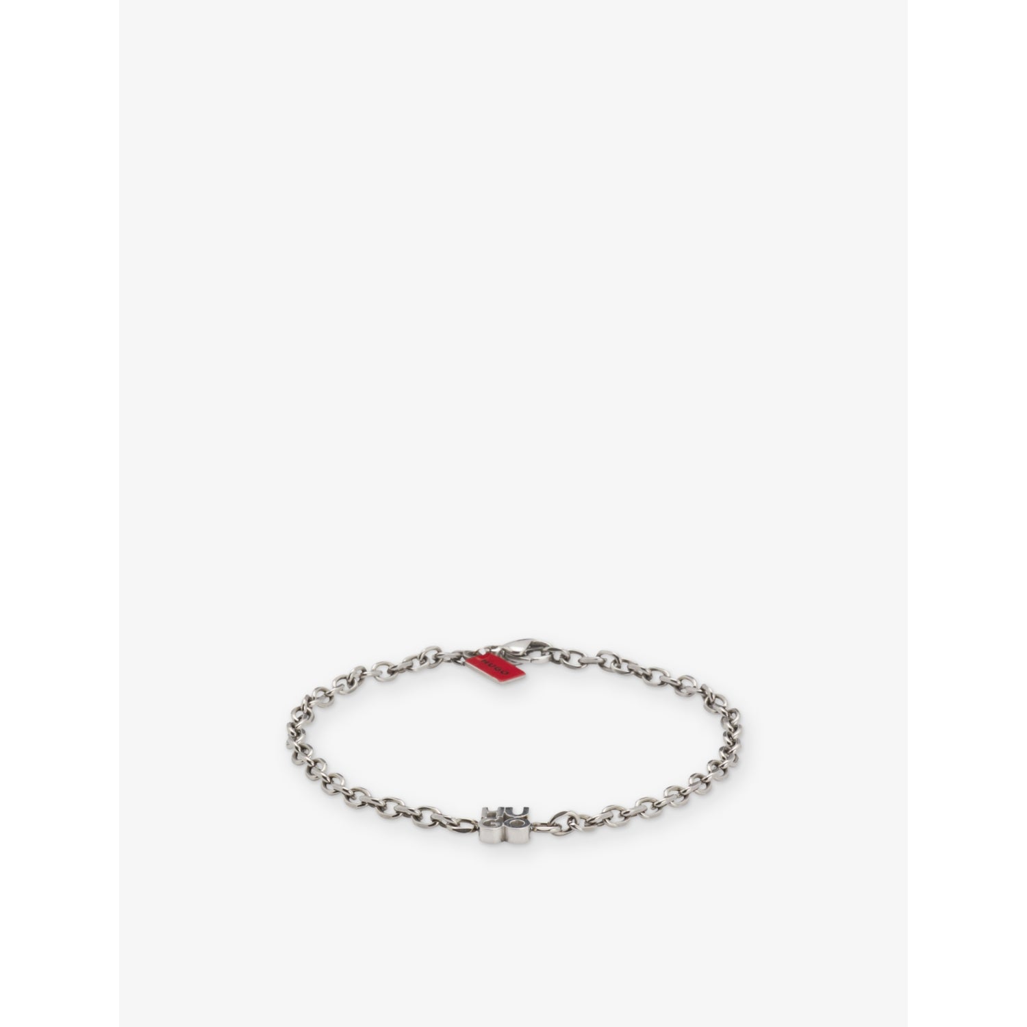 HUGO stacked logo-plaque stainless-steel bracelet (British brand)