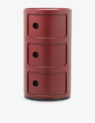 Kartell Componibili three-drawer storage unit 32x32x58.5 cm, imported from the UK