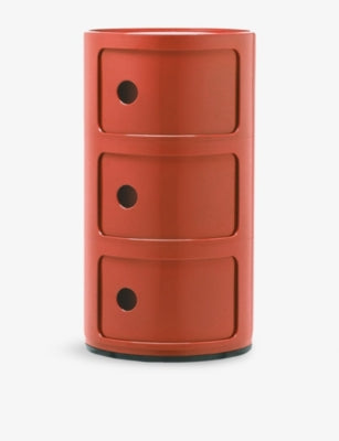Kartell Componibili three-drawer storage unit 32x32x58.5 cm, imported from the UK