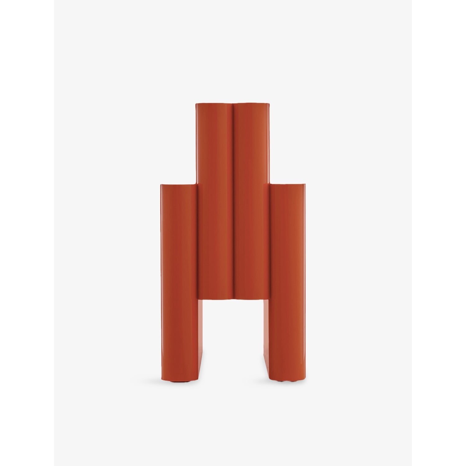 Kartell magazine rack in thermoplastic with multiple compartments, UK version