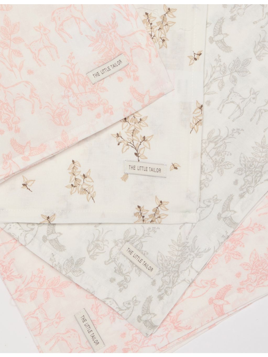 The Little Tailor printed four-piece muslin cloth set (British brand)