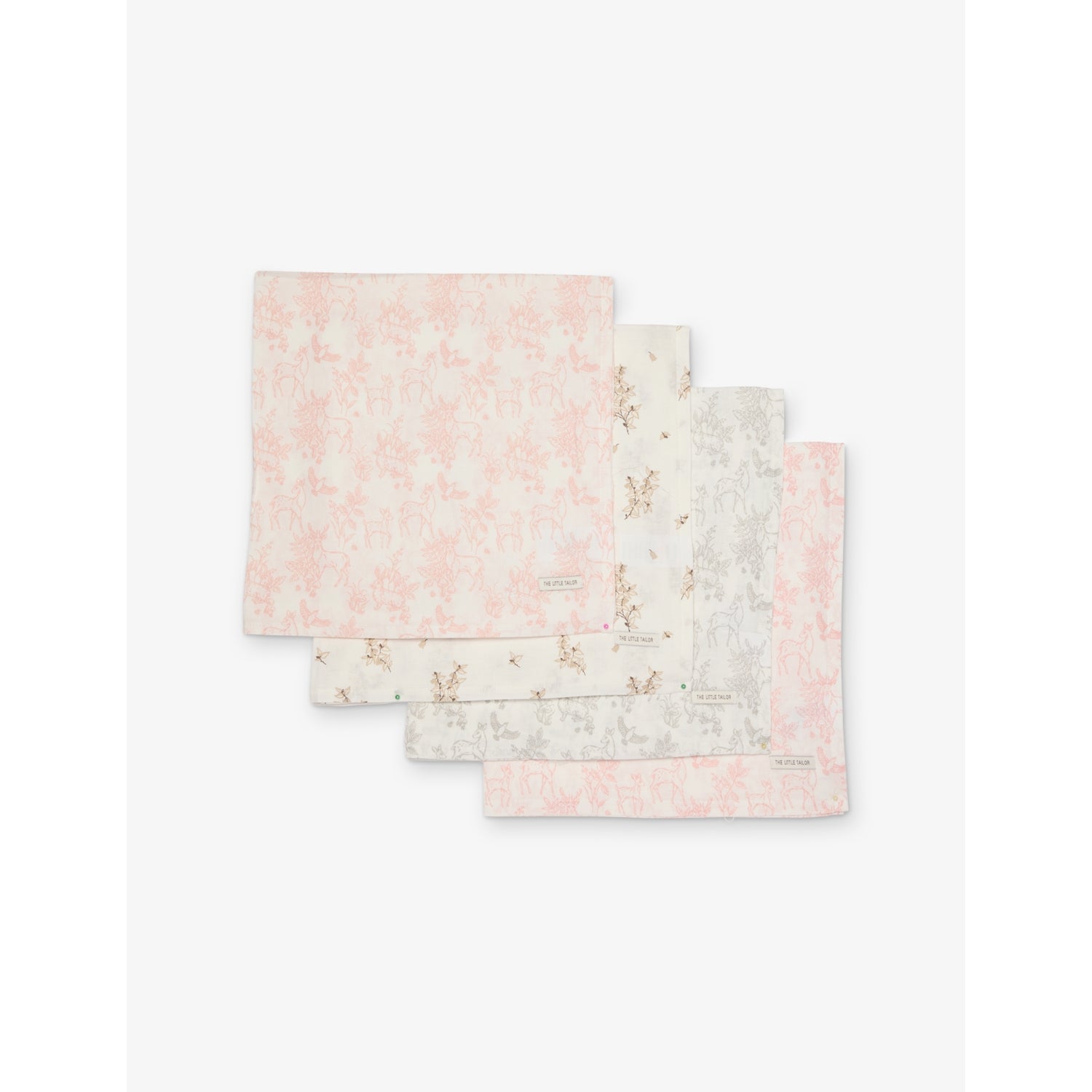 The Little Tailor printed four-piece muslin cloth set (British brand)